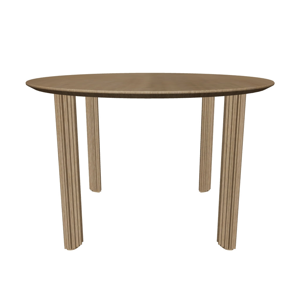 Moderner Comfort Circle Esstisch aus edlem Eichenholz, perfekt für gemütliche Esszimmer und gesellige Runden, designt von Umage.