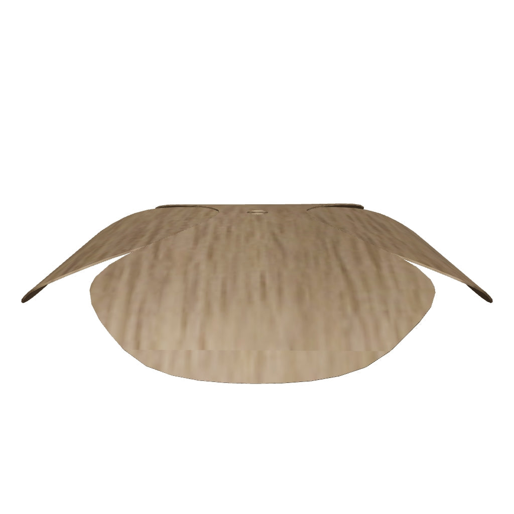 Eleganter Umage Lampenschirm aus Eichenfurnier in Blütenoptik.