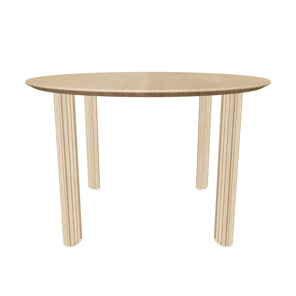 Eleganter Comfort Circle Esstisch von Umage, ausziehbar und aus hochwertiger Eiche, ideal für gemütliche Essensmomente und flexible Raumnutzung.