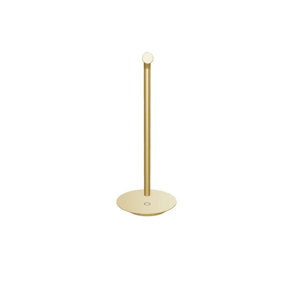 Elegante Tischleuchte aus Messing mit 360° drehbarem Licht, dimmbar und USB-Anschluss für vielseitige Nutzung.