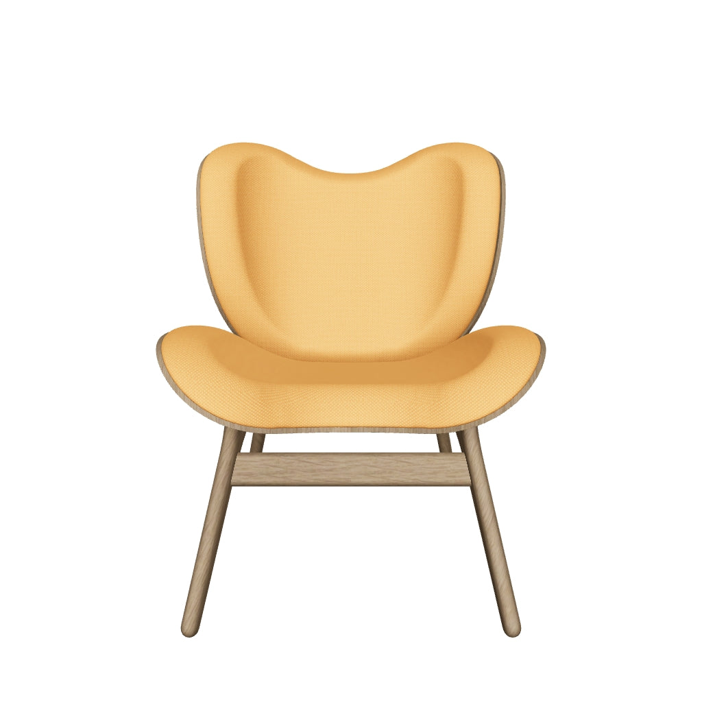 Moderner Low Sessel A Conversation Piece von Umage in strahlendem Tangerine, perfekt für entspannte Gespräche und stilvolle Wohnräume.