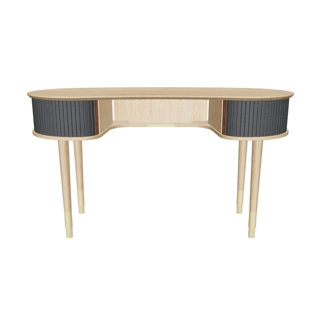 Moderner Audacious Schreibtisch in Shadow von Umage, perfekt für inspirierende Arbeitsumgebungen und kreatives Design.