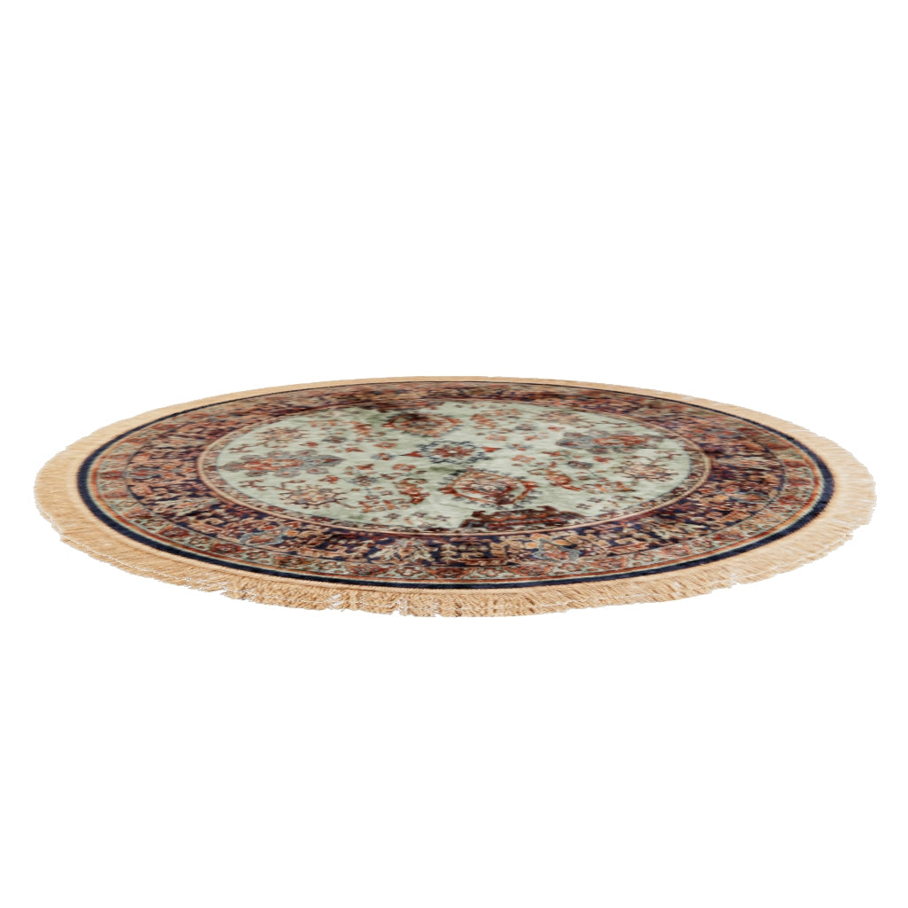 Eleganter runder Teppich Raz von White Label Living, aus hochwertigen Materialien, vielseitig einsetzbar, in vielen Farben und Größen.