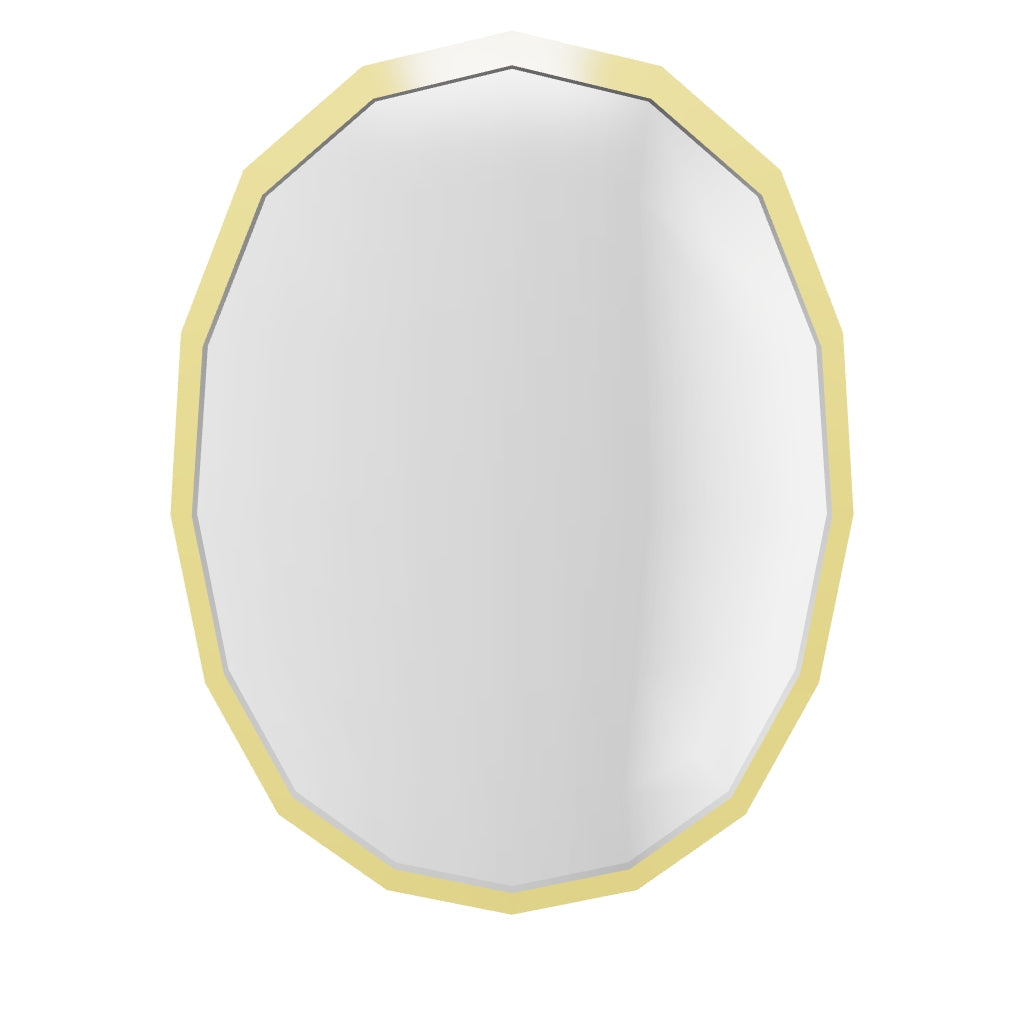 Eleganter ovaler Spiegel mit goldenem Rahmen, 60 cm, vielseitig einsetzbar, verleiht jedem Raum Luxus und Stil.