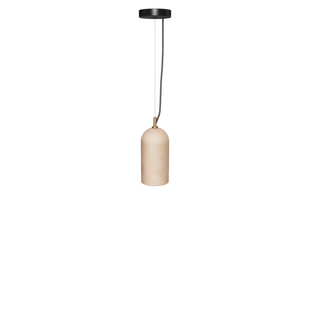 Deckenleuchte Madsen aus Terrakotta mit 13 cm Durchmesser, minimalistisches Design und warmen Erdtönen für eine natürliche Wohnatmosphäre.