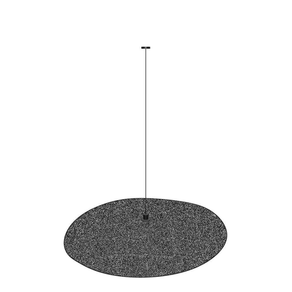 Schwarze Deckenleuchte Makai aus Metall mit modernem Design und einem Durchmesser von 100 cm.