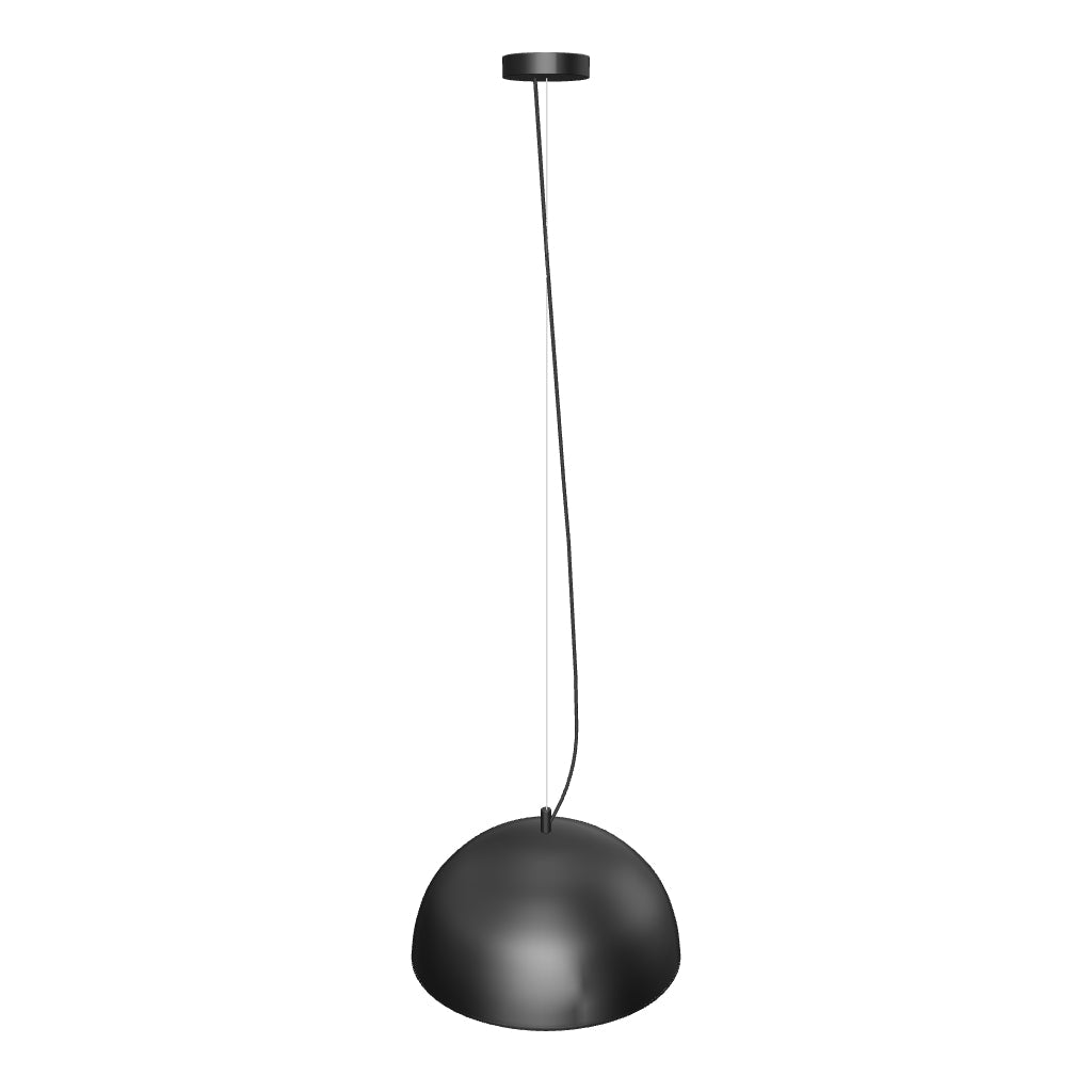 Schwarze Deckenleuchte aus Metall mit Holzdetails, Ø 40 cm, ideal für zeitgemäße Wohnraumgestaltung.
