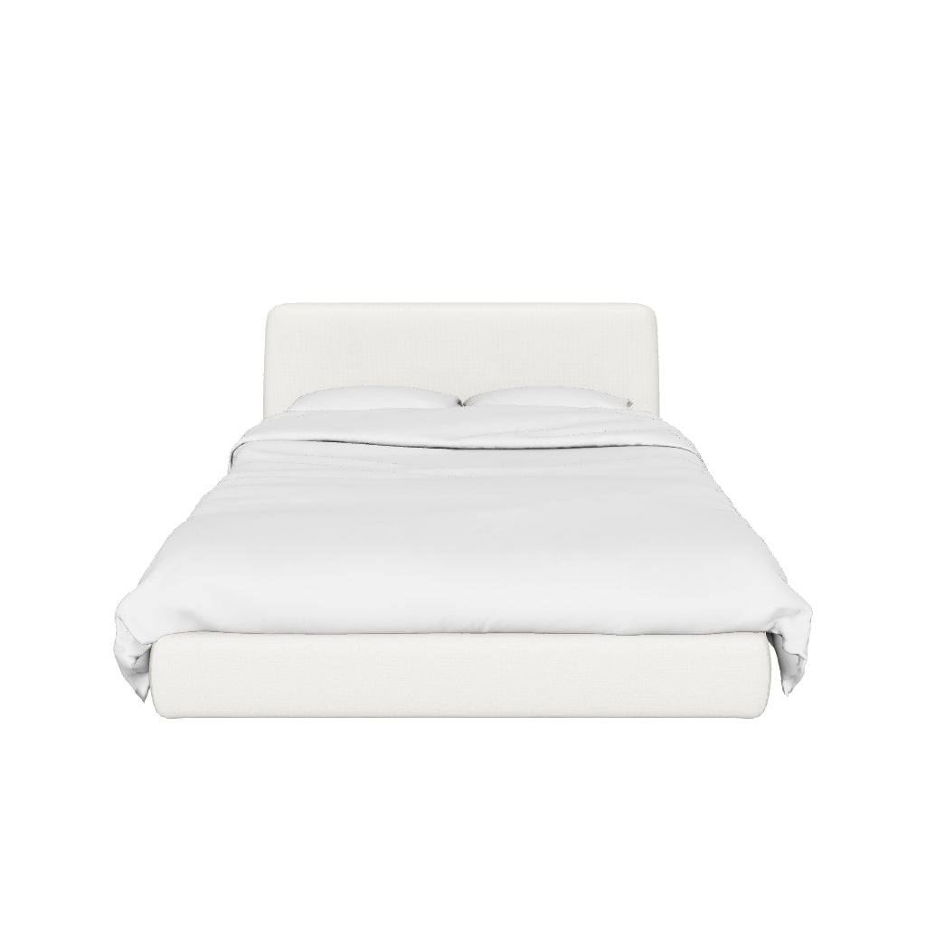 Abziehbares Bett Martina mit ecrufarbener Chenille für Matratzengrösse 160 x 200 cm FSC Mix Credit in Ecru präsentiert im Onlineshop von KAQTU Design AG. Bett ist von Kave Home