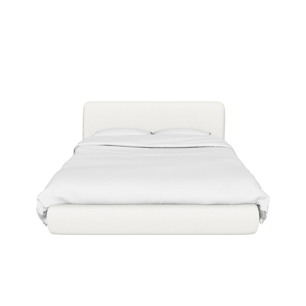 Abziehbares Bett Martina mit ecrufarbener Chenille für Matratzengrösse 180 x 200 cm FSC Mix Credit in Ecru präsentiert im Onlineshop von KAQTU Design AG. Bett ist von Kave Home