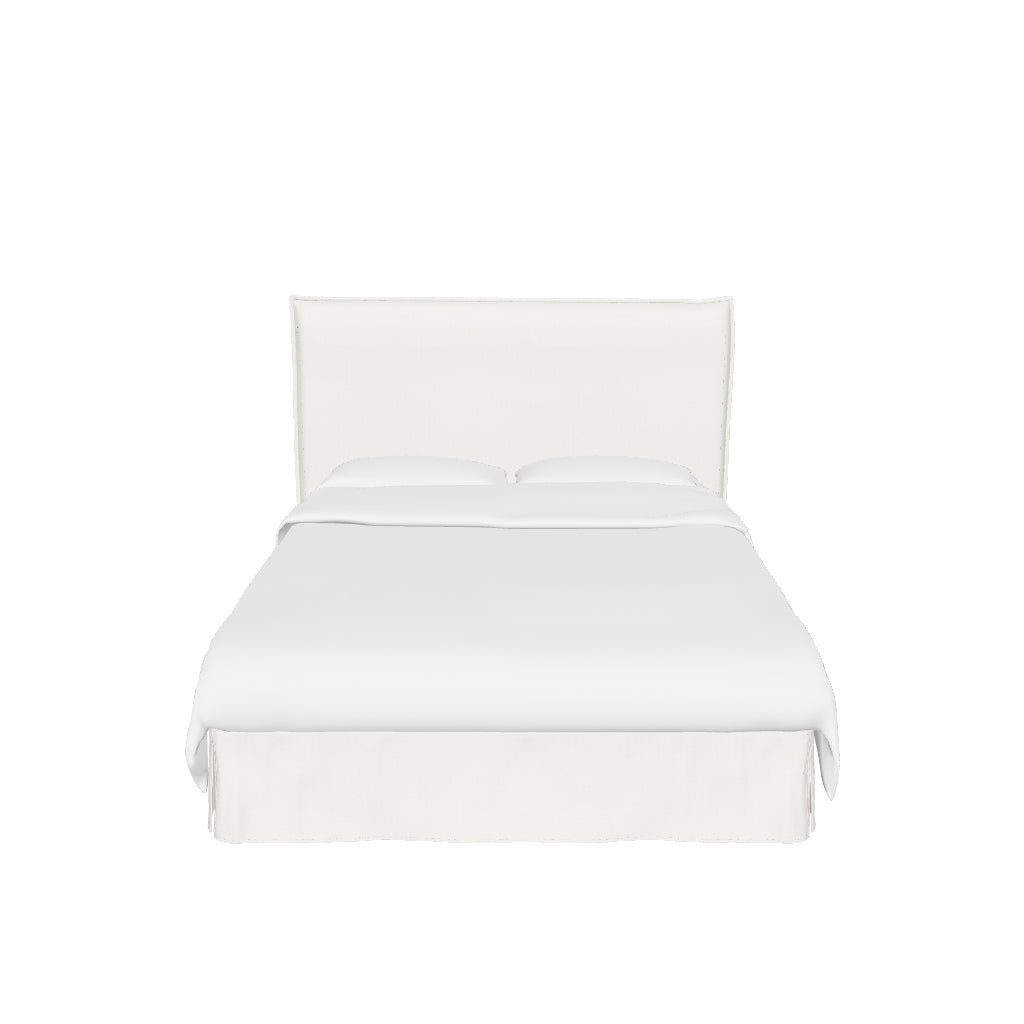Abziehbares Bett Jaira in weisser Chenille für Matratzengrösse 150 x 190 cm, FSC Mix Credit in  präsentiert im Onlineshop von KAQTU Design AG. Bett ist von Kave Home