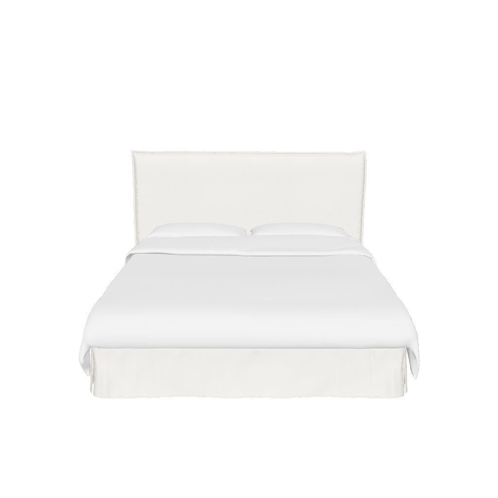 Abziehbares Bett Jaira in weisser Chenille für Matratzengrösse 180 x 200 cm, FSC Mix Credit in Weiss präsentiert im Onlineshop von KAQTU Design AG. Bett ist von Kave Home
