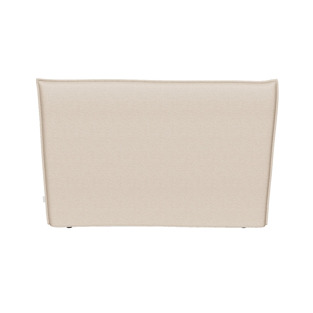 Kopfteil Jaira aus Leinen und Baumwolle in Taupe, abnehmbarer Bezug, geeignet für Betten mit 160 cm Breite. Schlichtes und modernes Design.