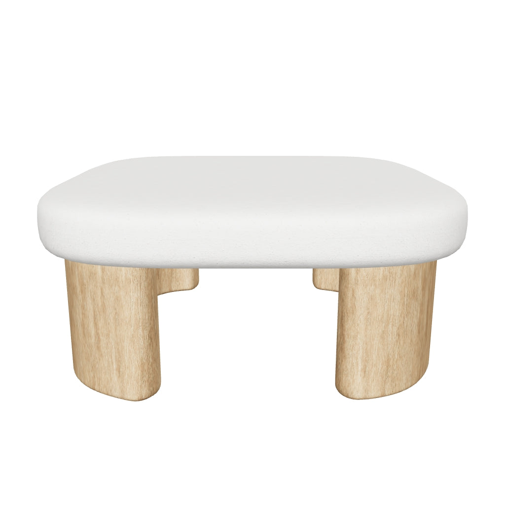 Moderner Couchtisch Labra aus Zement und Akazienholz mit klaren Linien und natürlichem Charme, perfekt für zeitgemäße Wohnräume.