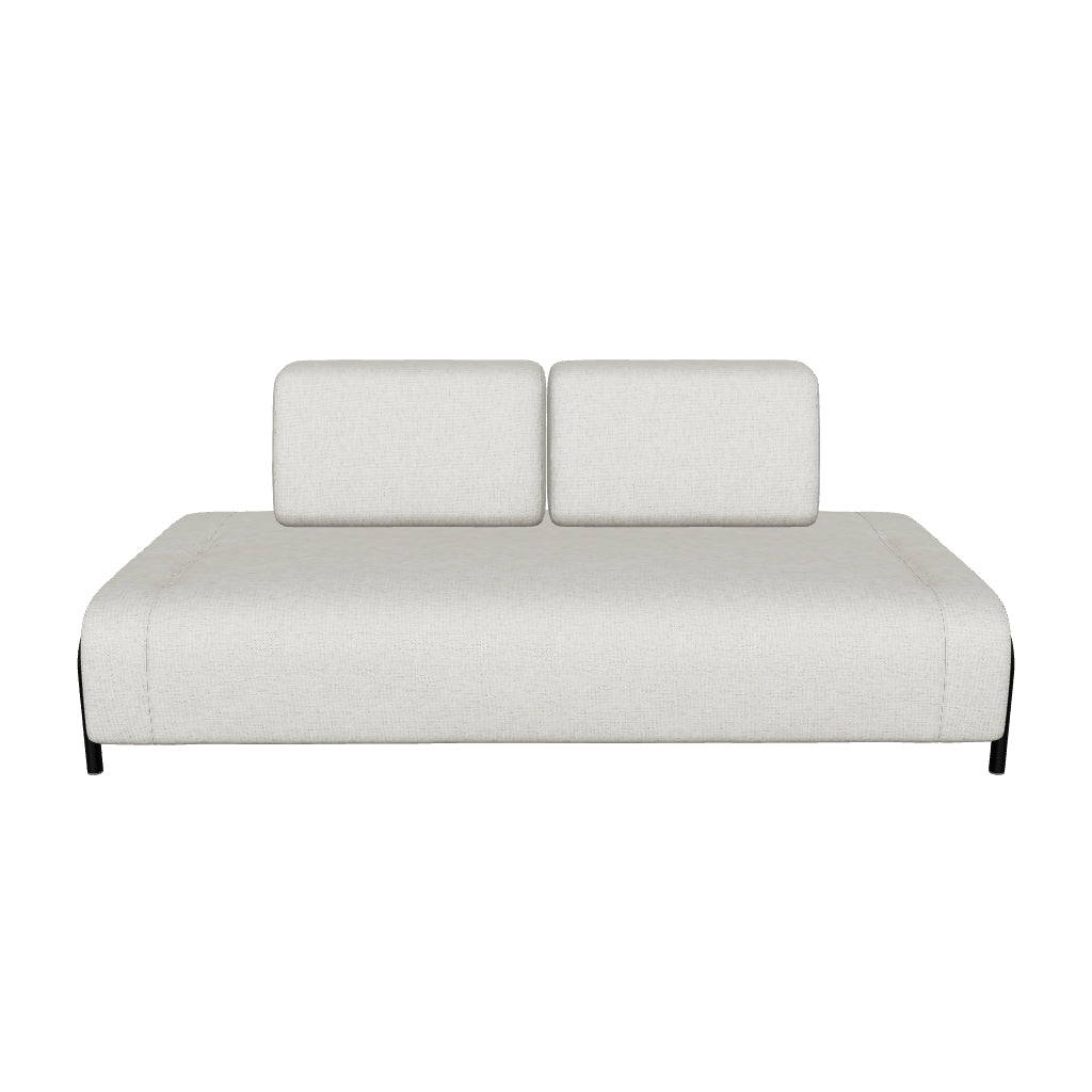2-Sitzer-Modul Compo in Graubeige mit schwarzem Metallgestell 200 cm FSC Mix Credit in Beige präsentiert im Onlineshop von KAQTU Design AG. 2er Sofa ist von Kave Home