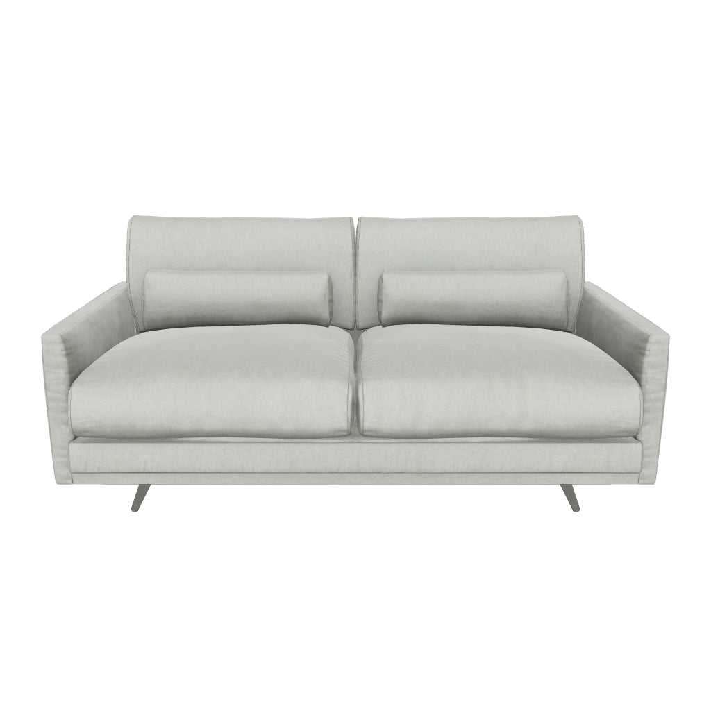 2-Sitzer-Sofa Veliro aus grünem Samt mit Stahlbeinen in schwarzer Ausführung, 210 cm FSC M in Grün präsentiert im Onlineshop von KAQTU Design AG. 2er Sofa ist von Kave Home