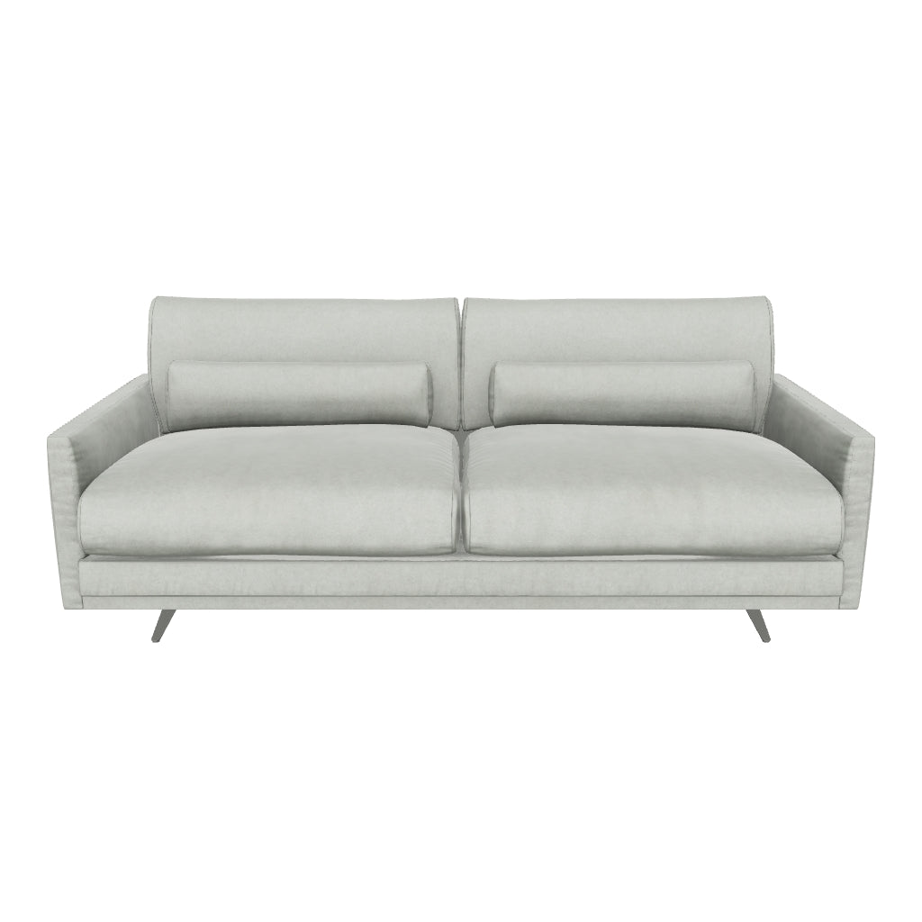 3-Sitzer-Sofa Veliro aus grünem Samt mit Stahlbeinen in schwarzer Ausführung, 240 cm, FSC in Grün präsentiert im Onlineshop von KAQTU Design AG. 3er Sofa ist von Kave Home