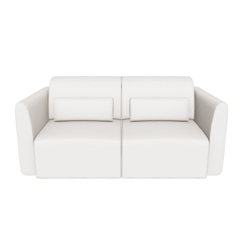 2-Sitzer-Sofa Lares mit elektrisch ausfahrbaren Sitzen und verstellbarer Kopfstütze in beiger Chenille, 180 cm in Beige präsentiert im Onlineshop von KAQTU Design AG. 2er Sofa ist von Kave Home
