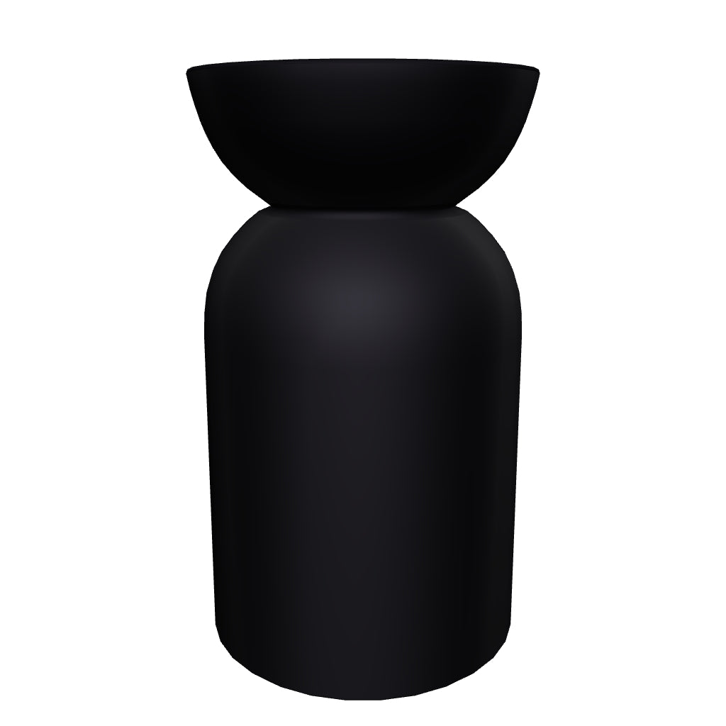 3D-Modell eines eleganten, schwarzen Metall-Beistelltischs Ø 30,5 cm, ideal für vielseitige Wohnräume.