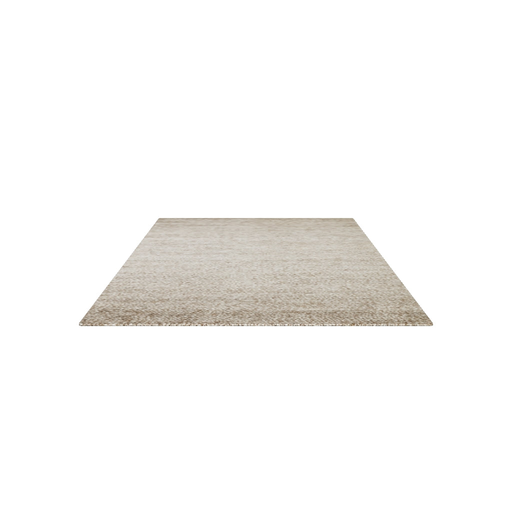 Grauer Wollteppich Lubrin in der Größe 200 x 300 cm, handgefertigt aus natürlicher Wolle mit schlichter und moderner Optik.