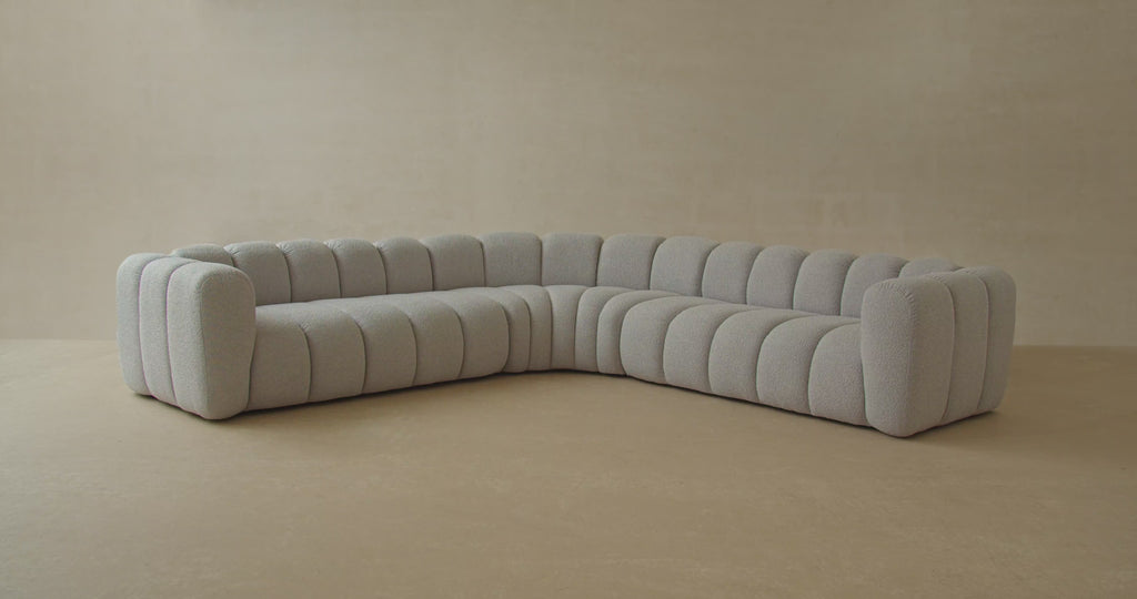 Lupine Modulares Ecksofa open rechts 5 Sitzer in Dark Olive Green präsentiert im Onlineshop von KAQTU Design AG. L-Sofa rechts ist von Micadoni