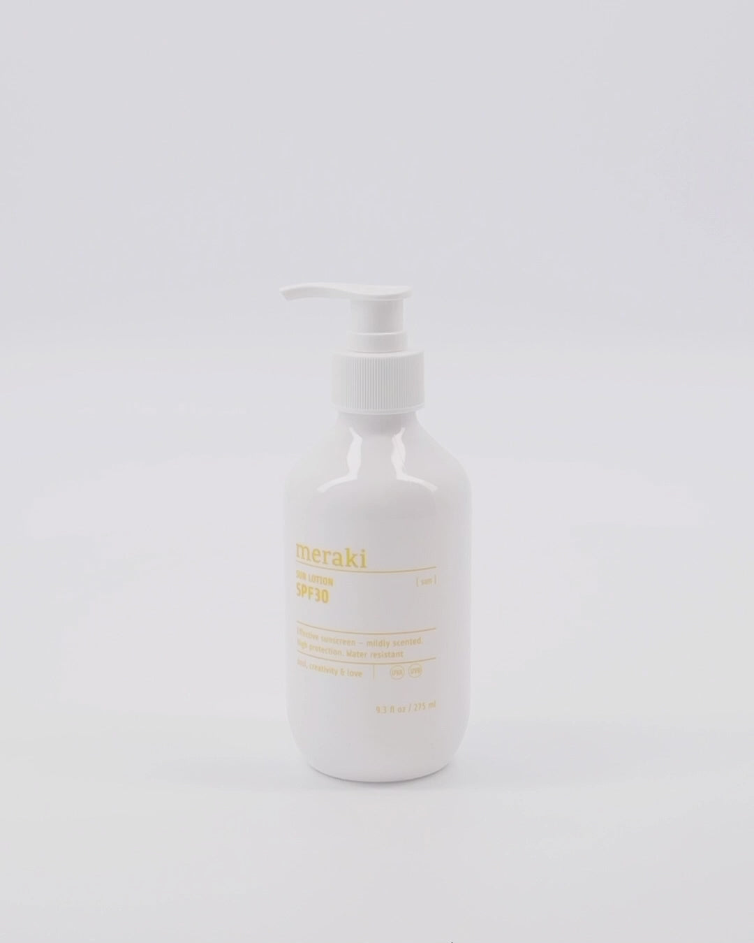 Meraki Sun Lotion: Effektiver SPF 30 Schutz, wasserfest, mit Vitamin E und erfrischendem Duft.