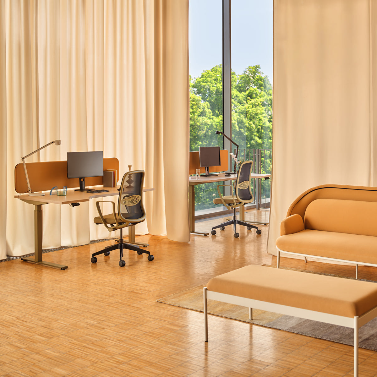 Nora NR2NKP - modular seating system in Ziegelrot präsentiert im Onlineshop von KAQTU Design AG. Modulares Sofa ist von Mdd