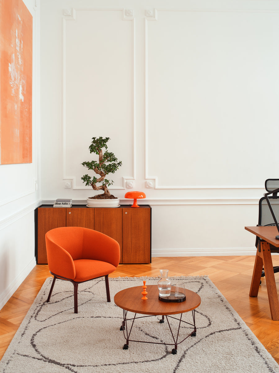 Grace GR01 - Sessel in Ziegelrot präsentiert im Onlineshop von KAQTU Design AG. Sessel ist von Mdd