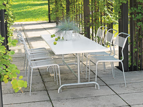 Tisch Säntis 180 x 80 in weiss / feuerverzinkt präsentiert im Onlineshop von KAQTU Design AG. Gartentisch ist von Schaffner