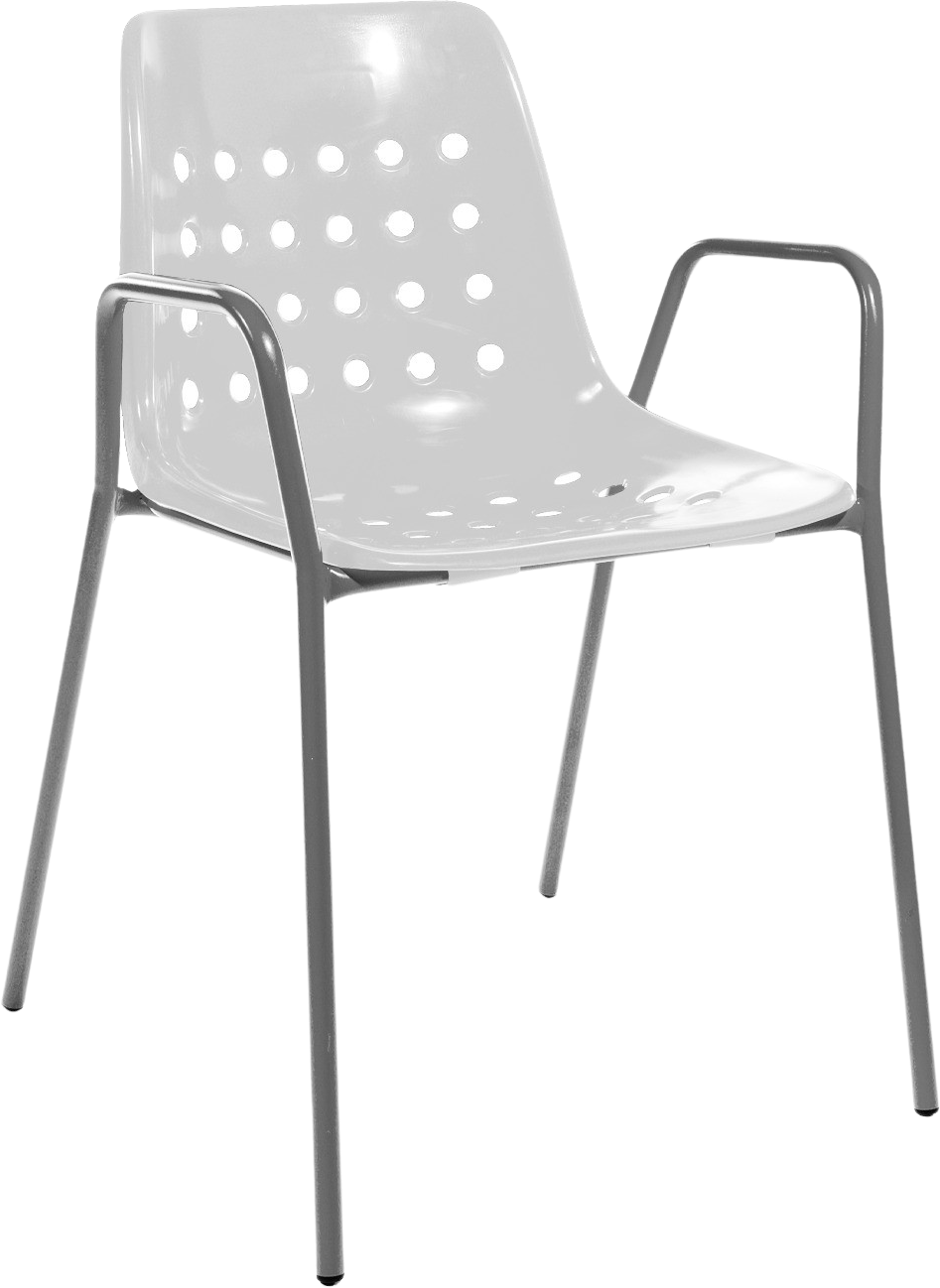 Stuhl Bermuda mit Armlehne rund - KAQTU Design