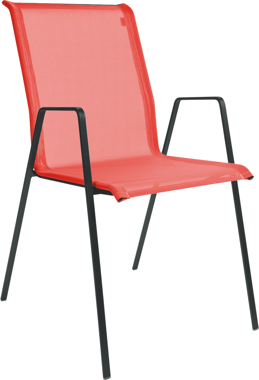 Matten-Sessel Luzern in Rot / Weiss präsentiert im Onlineshop von KAQTU Design AG. Gartenstuhl mit Armlehnen ist von Schaffner