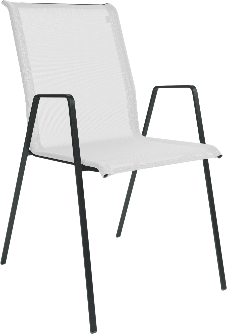 Matten-Sessel Luzern in Weiss / Weiss präsentiert im Onlineshop von KAQTU Design AG. Gartenstuhl mit Armlehnen ist von Schaffner