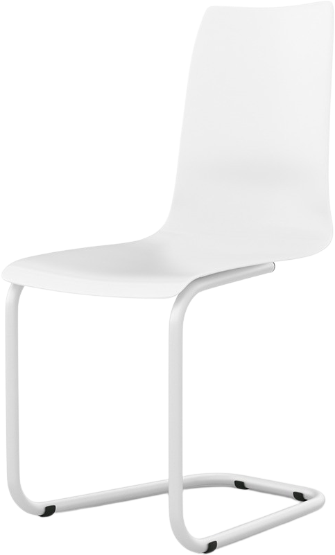 Tojo-stuhl in weiss präsentiert im Onlineshop von KAQTU Design AG. Freischwinger ist von Tojo
