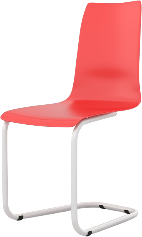 Tojo-stuhl in rot präsentiert im Onlineshop von KAQTU Design AG. Freischwinger ist von Tojo