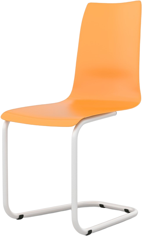 Tojo-stuhl in orange präsentiert im Onlineshop von KAQTU Design AG. Freischwinger ist von Tojo