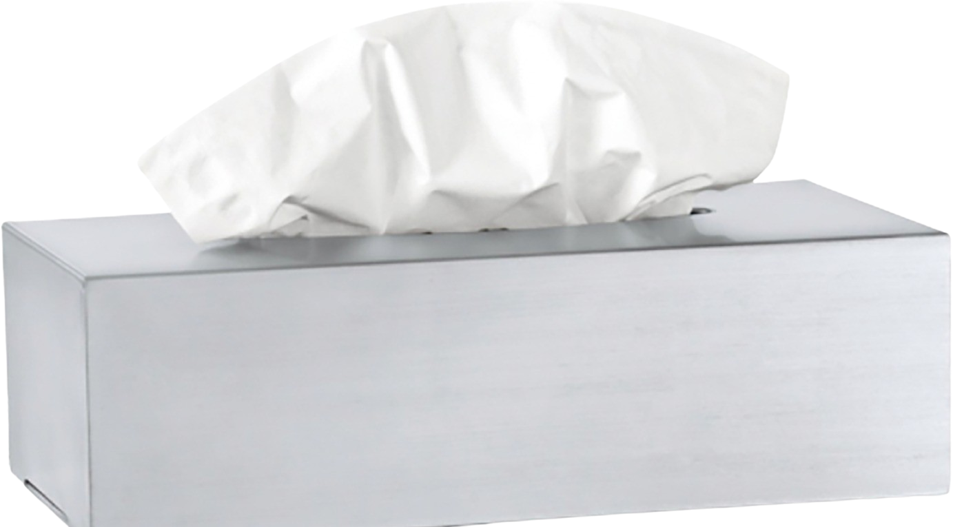 Kleenexbox NEXIO in edelstahl matt präsentiert im Onlineshop von KAQTU Design AG. Papiertuchspender ist von e + h Services AG