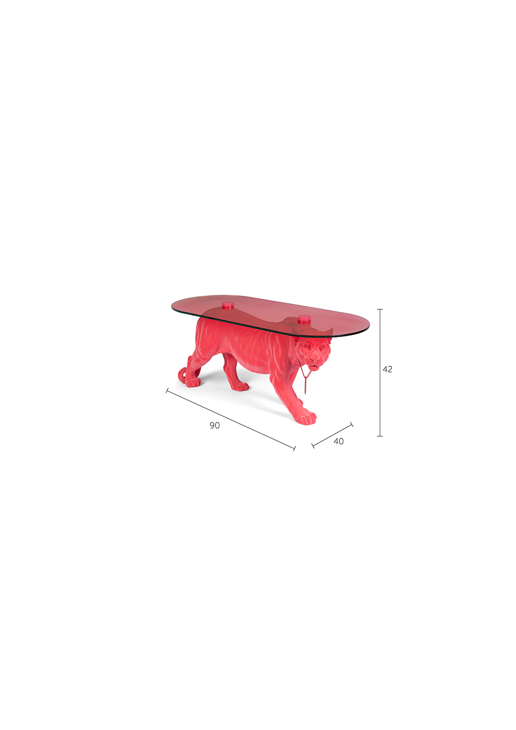 DOPE AS HELL Beistelltisch in Pink präsentiert im Onlineshop von KAQTU Design AG. Beistelltisch ist von Bold Monkey