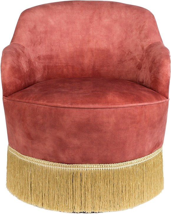 FRINGE ME UP Loungesessel in Altrosa präsentiert im Onlineshop von KAQTU Design AG. Sessel ist von Bold Monkey