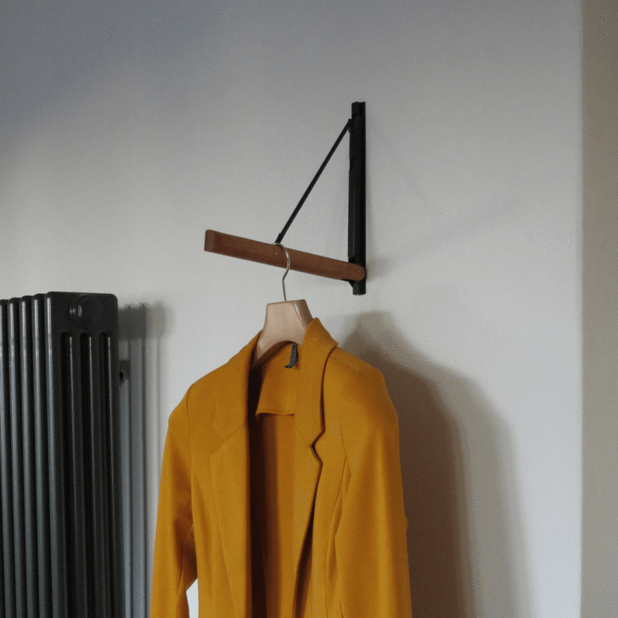 Kleiderstange Hamo in braun / schwarz präsentiert im Onlineshop von KAQTU Design AG. Kleiderhaken ist von Beisik Products