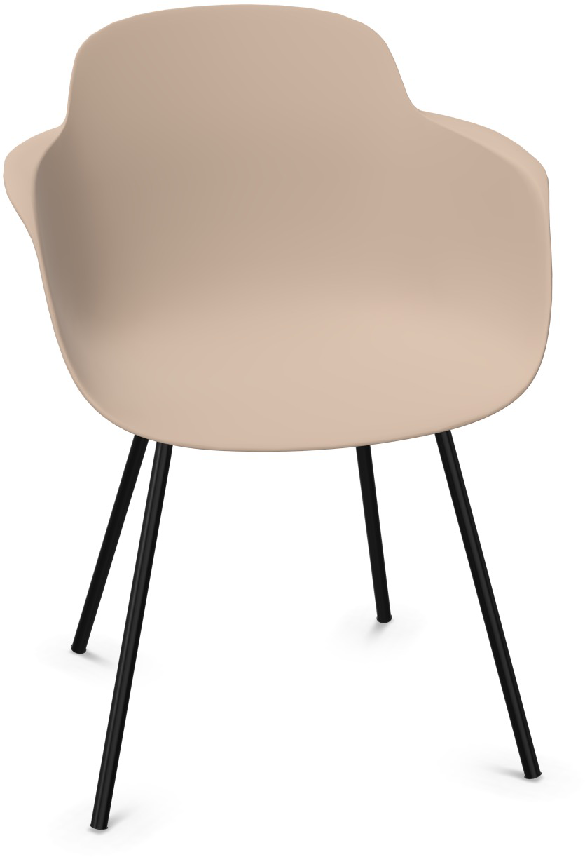 SICLA Sled in Sand / Schwarz präsentiert im Onlineshop von KAQTU Design AG. Stuhl mit Armlehne ist von Infiniti Design