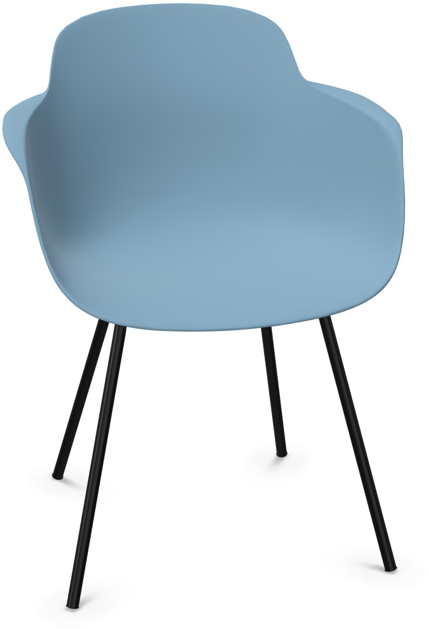 SICLA Sled in Blau / Schwarz präsentiert im Onlineshop von KAQTU Design AG. Stuhl mit Armlehne ist von Infiniti Design