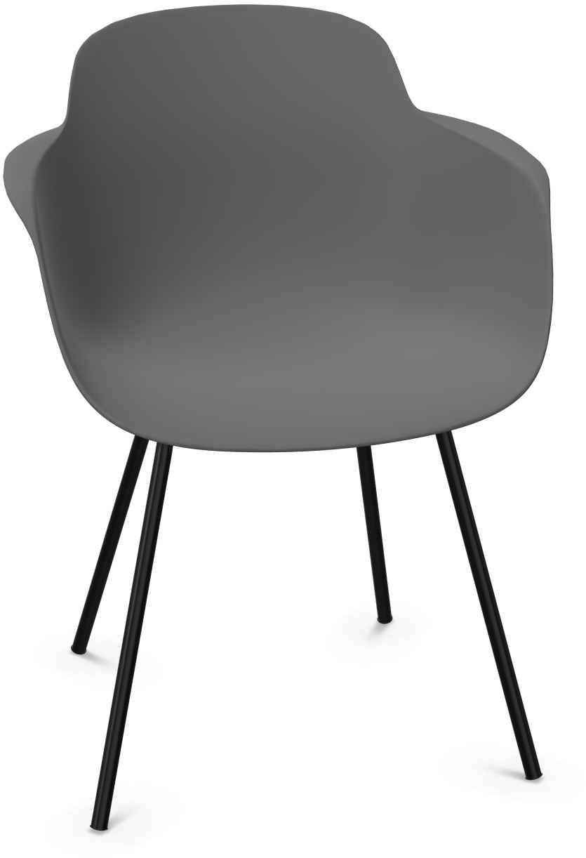 SICLA Sled in Anthrazit / Schwarz präsentiert im Onlineshop von KAQTU Design AG. Stuhl mit Armlehne ist von Infiniti Design