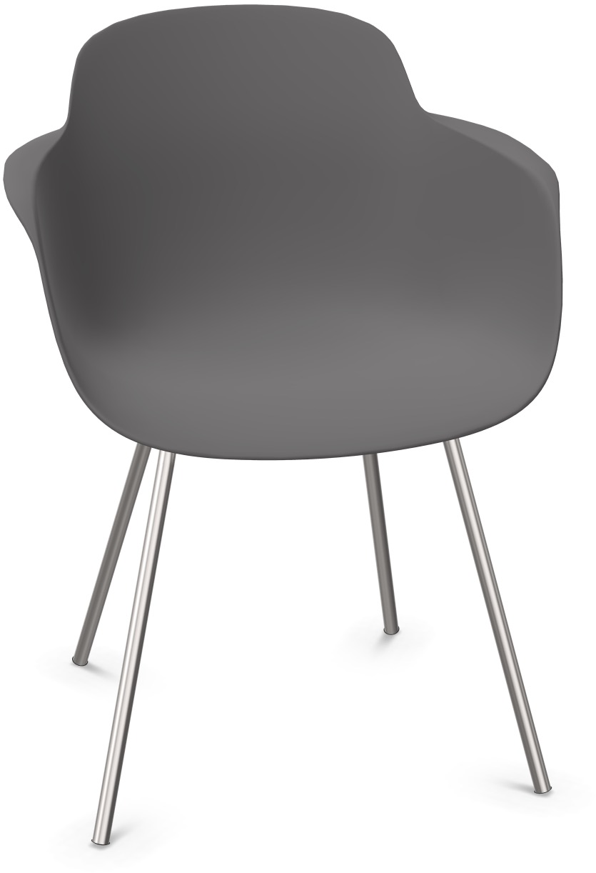 SICLA Sled in Anthrazit / Chrom präsentiert im Onlineshop von KAQTU Design AG. Stuhl mit Armlehne ist von Infiniti Design