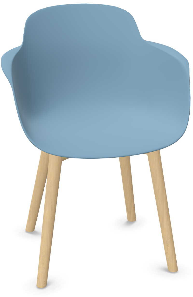 SICLA Holz in Blau / Natur präsentiert im Onlineshop von KAQTU Design AG. Stuhl mit Armlehne ist von Infiniti Design