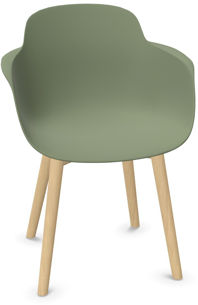 SICLA Holz in Grün / Natur präsentiert im Onlineshop von KAQTU Design AG. Stuhl mit Armlehne ist von Infiniti Design