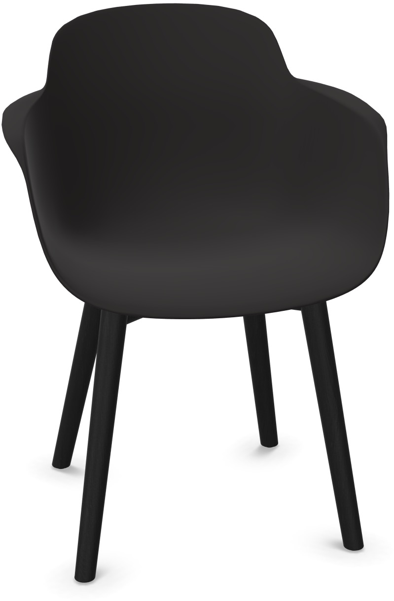 SICLA Holz in Schwarz präsentiert im Onlineshop von KAQTU Design AG. Stuhl mit Armlehne ist von Infiniti Design