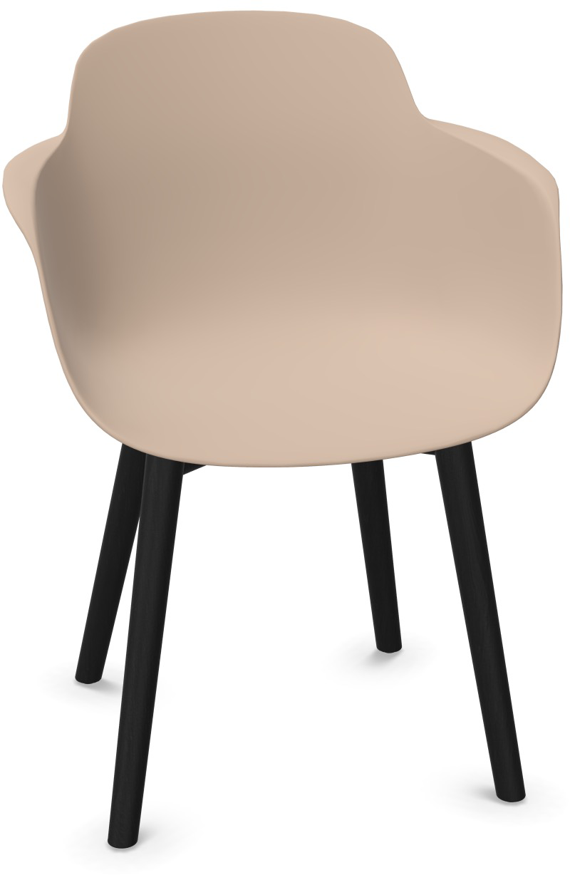 SICLA Holz in Sand / Schwarz präsentiert im Onlineshop von KAQTU Design AG. Stuhl mit Armlehne ist von Infiniti Design