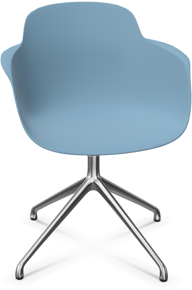 SICLA 4 Star in Blau / Silber präsentiert im Onlineshop von KAQTU Design AG. Stuhl mit Armlehne ist von Infiniti Design