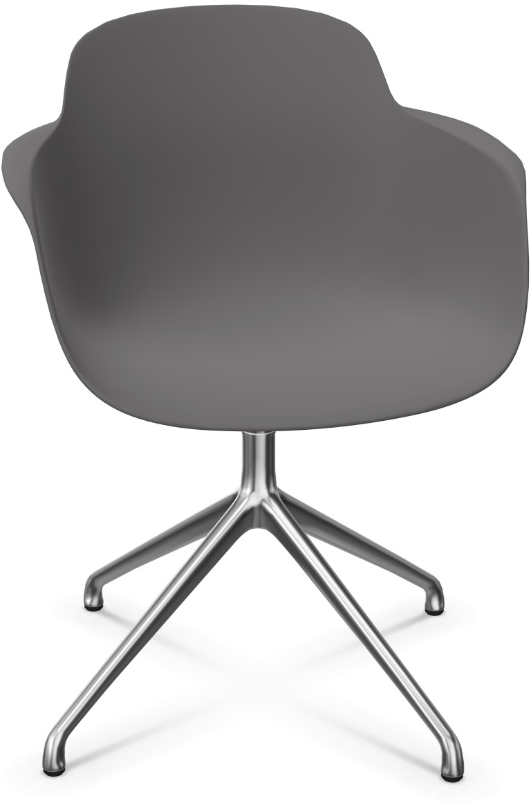 SICLA 4 Star in Anthrazit / Silber präsentiert im Onlineshop von KAQTU Design AG. Stuhl mit Armlehne ist von Infiniti Design