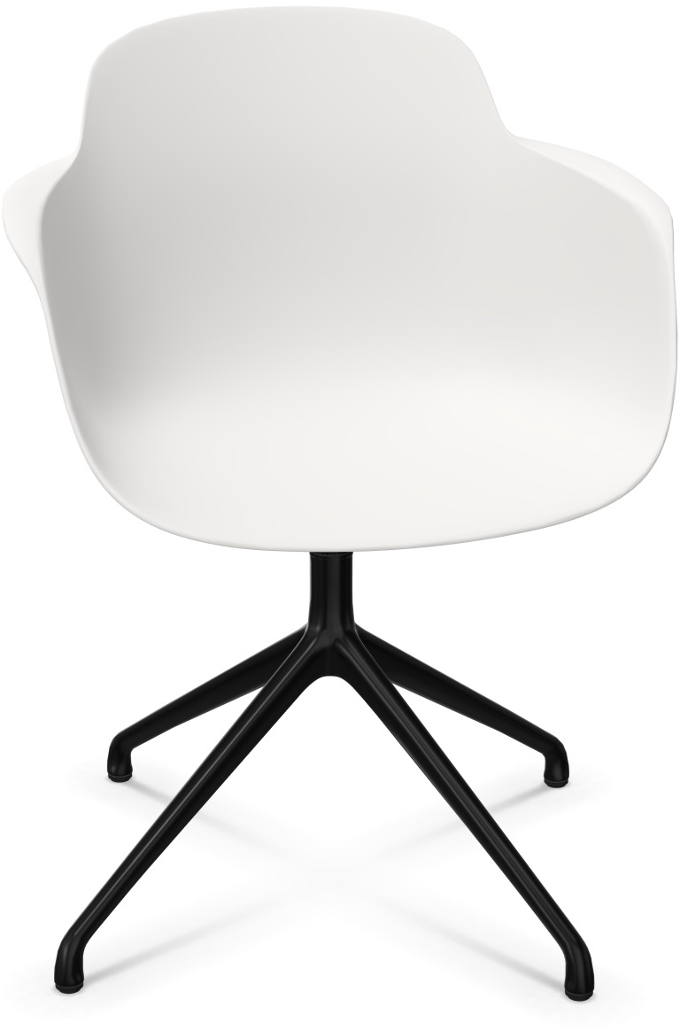 SICLA 4 Star in Weiss / Schwarz präsentiert im Onlineshop von KAQTU Design AG. Stuhl mit Armlehne ist von Infiniti Design