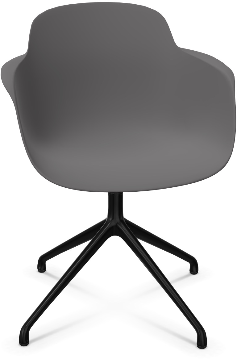 SICLA 4 Star in Anthrazit / Schwarz präsentiert im Onlineshop von KAQTU Design AG. Stuhl mit Armlehne ist von Infiniti Design